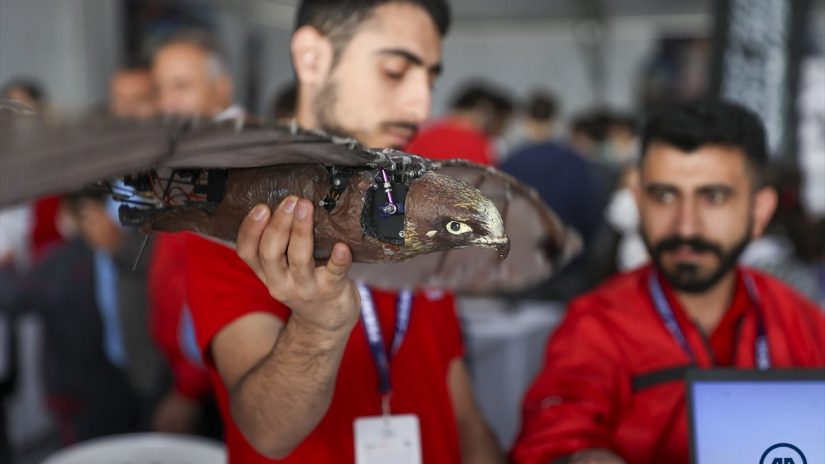 Ağrılı öğrencilerin yaptığı ‘robot kuş atmaca’ TEKNOFEST’te sergilendi